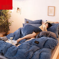 HKM-759379 Milk Fiber Thermal Bedding Set with Various Sizes and Pillowcases