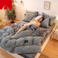 HKM-759379 Milk Fiber Thermal Bedding Set with Various Sizes and Pillowcases