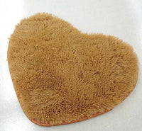 HKM-759443 Thickened Heart-Shaped Non-Slip Bath and Living Room Mat - 30x40cm Polyester Carpet