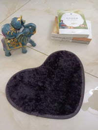 HKM-759443 Thickened Heart-Shaped Non-Slip Bath and Living Room Mat - 30x40cm Polyester Carpet