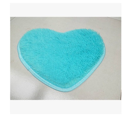 HKM-759443 Thickened Heart-Shaped Non-Slip Bath and Living Room Mat - 30x40cm Polyester Carpet