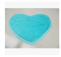 HKM-759443 Thickened Heart-Shaped Non-Slip Bath and Living Room Mat - 30x40cm Polyester Carpet