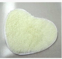 HKM-759443 Thickened Heart-Shaped Non-Slip Bath and Living Room Mat - 30x40cm Polyester Carpet