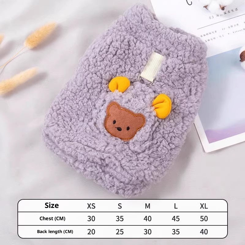 HKM-759635 Personalized Thickened PET Polyester Casual Pet Clothing for Small to XL Sizes