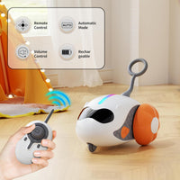 HKM-759827 Interactive Cat Toys For Indoor Cats With Upgraded Rechargeable Joystick Remote Control Smart Automatic Moving Cat Toys With Kitten Toys For All Breeds Of Bored Cat Exercise-Blue
