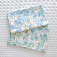HKM-760019 Strawberry Print Cotton Twill Fabric - Green & Blue, 0.5m x 1.6m