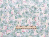 HKM-760019 Strawberry Print Cotton Twill Fabric - Green & Blue, 0.5m x 1.6m