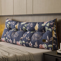 HKM-760019 Triangle Backrest Pillow with Floral and Leaf Patterns, Soft Sanding Material, Various Sizes Available