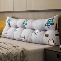 HKM-760019 Triangle Backrest Pillow with Floral and Leaf Patterns, Soft Sanding Material, Various Sizes Available