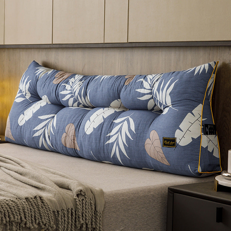 KTX-760019 Triangle Backrest Pillow with Floral and Leaf Patterns, Soft Sanding Material, Various Sizes Available