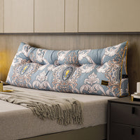 HKM-760019 Triangle Backrest Pillow with Floral and Leaf Patterns, Soft Sanding Material, Various Sizes Available