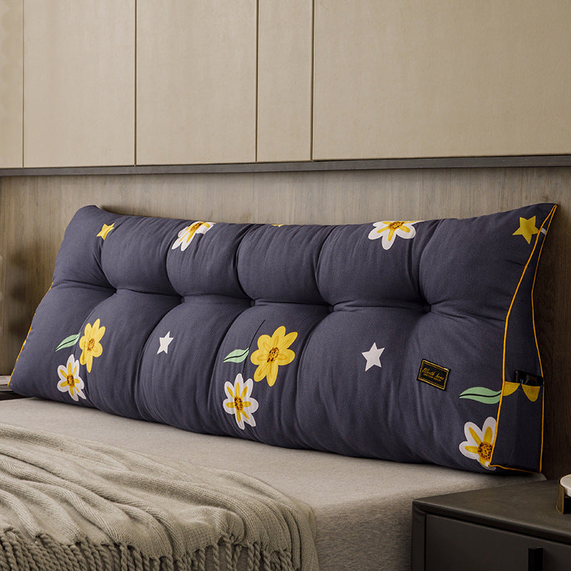 KTX-760019 Triangle Backrest Pillow with Floral and Leaf Patterns, Soft Sanding Material, Various Sizes Available