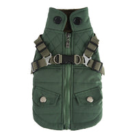 HKM-760019 Winter Cotton Dog Jacket with Zipper - Casual Cotton-Padded Clothes in Various Colors and Sizes
