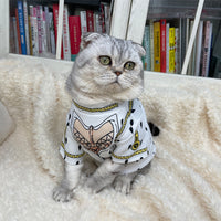 HKM-760083 Cat Tie Collar and T-Shirt Set with Headgear for Festive Decoration