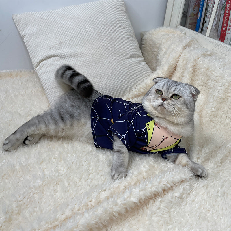 HKM-760083 Cat Tie Collar and T-Shirt Set with Headgear for Festive Decoration
