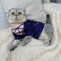 HKM-760083 Cat Tie Collar and T-Shirt Set with Headgear for Festive Decoration