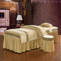 HKM-760211 Four-Piece Soft Polyester Cotton Beauty Bedspread Set for Salons