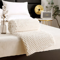 HKM-760211 Solid Color Multifunctional Flannel Blanket - Soft Polyester Fiber for All Seasons