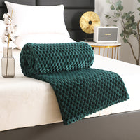 HKM-760211 Solid Color Multifunctional Flannel Blanket - Soft Polyester Fiber for All Seasons