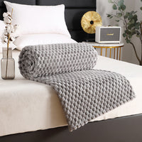 HKM-760211 Solid Color Multifunctional Flannel Blanket - Soft Polyester Fiber for All Seasons