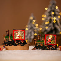 HKM-760339 Luminous Christmas Train Desktop Decoration with Water Injection Feature