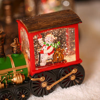 HKM-760339 Luminous Christmas Train Desktop Decoration with Water Injection Feature