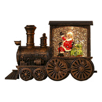 HKM-760339 Luminous Christmas Train Desktop Decoration with Water Injection Feature