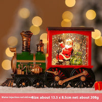 HKM-760339 Luminous Christmas Train Desktop Decoration with Water Injection Feature