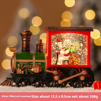 HKM-760339 Luminous Christmas Train Desktop Decoration with Water Injection Feature