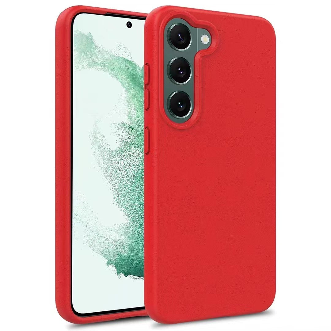 HKM-760467 Biodegradable Wheat Straw Phone Case for Samsung S23 Series – Anti-Abrasion and Anti-Fingerprint