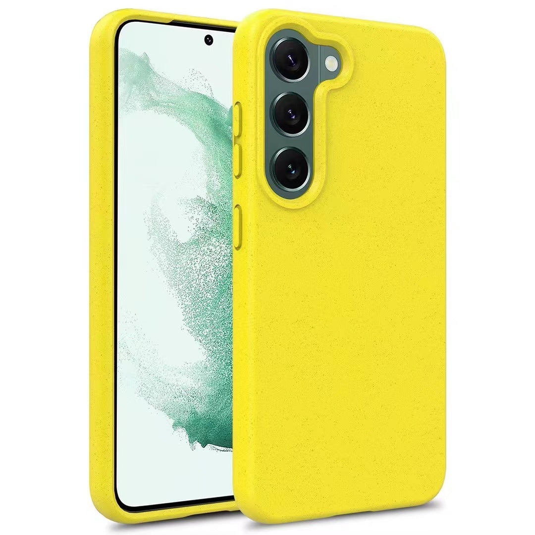 HKM-760467 Biodegradable Wheat Straw Phone Case for Samsung S23 Series – Anti-Abrasion and Anti-Fingerprint