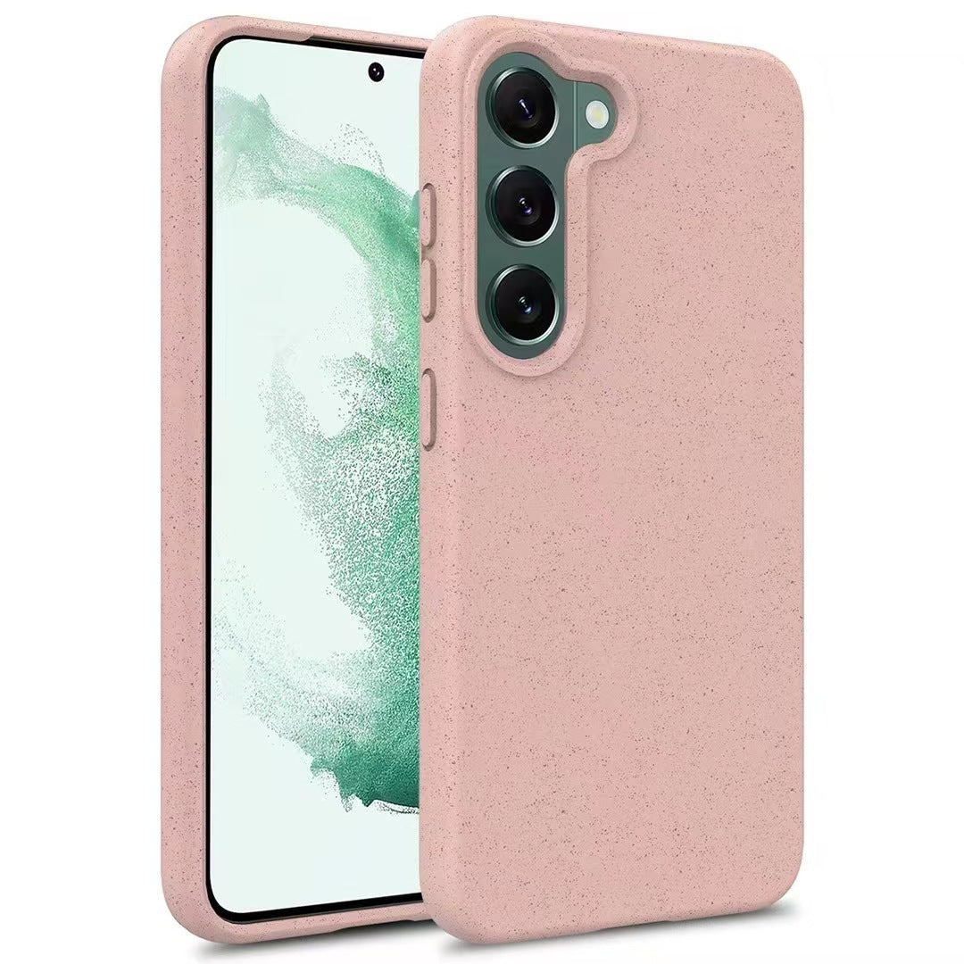 HKM-760467 Biodegradable Wheat Straw Phone Case for Samsung S23 Series – Anti-Abrasion and Anti-Fingerprint