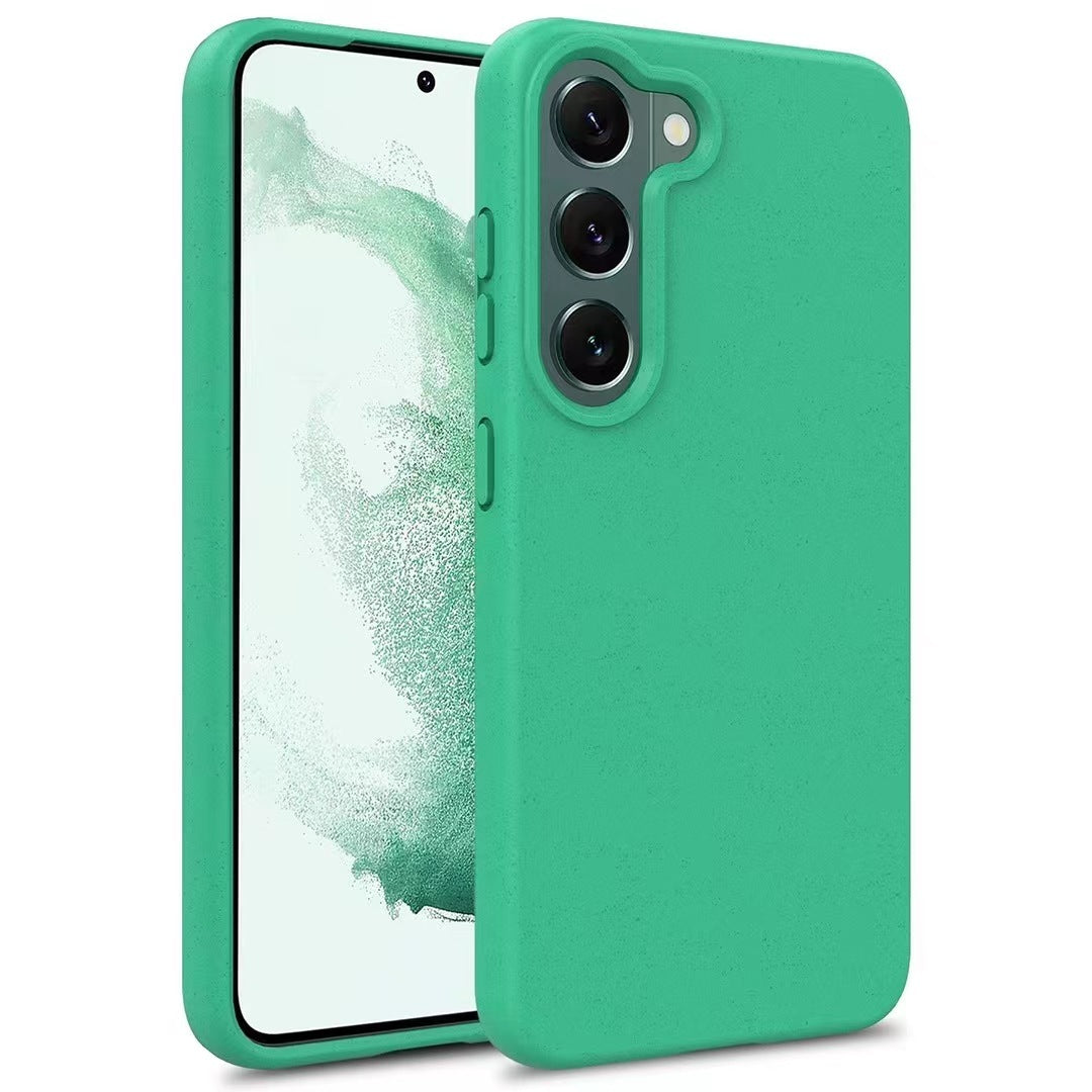 HKM-760467 Biodegradable Wheat Straw Phone Case for Samsung S23 Series – Anti-Abrasion and Anti-Fingerprint