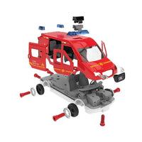 HKM-760467 DIY Building Block Set - Manually Assembled Fire Engine, Police Car, and Ambulance Toy for Kids