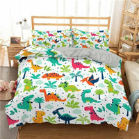 HKM-760531 Children's Cartoon Printed Three-Piece Bedding Set in Multiple Sizes for Cozy Bedrooms