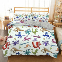 HKM-760531 Children's Cartoon Printed Three-Piece Bedding Set in Multiple Sizes for Cozy Bedrooms