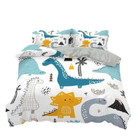 HKM-760531 Children's Cartoon Printed Three-Piece Bedding Set in Multiple Sizes for Cozy Bedrooms