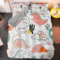 HKM-760531 Children's Cartoon Printed Three-Piece Bedding Set in Multiple Sizes for Cozy Bedrooms