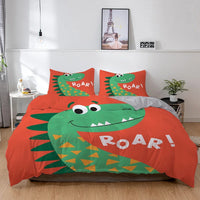HKM-760531 Children's Cartoon Printed Three-Piece Bedding Set in Multiple Sizes for Cozy Bedrooms