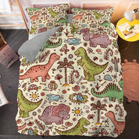 HKM-760531 Children's Cartoon Printed Three-Piece Bedding Set in Multiple Sizes for Cozy Bedrooms
