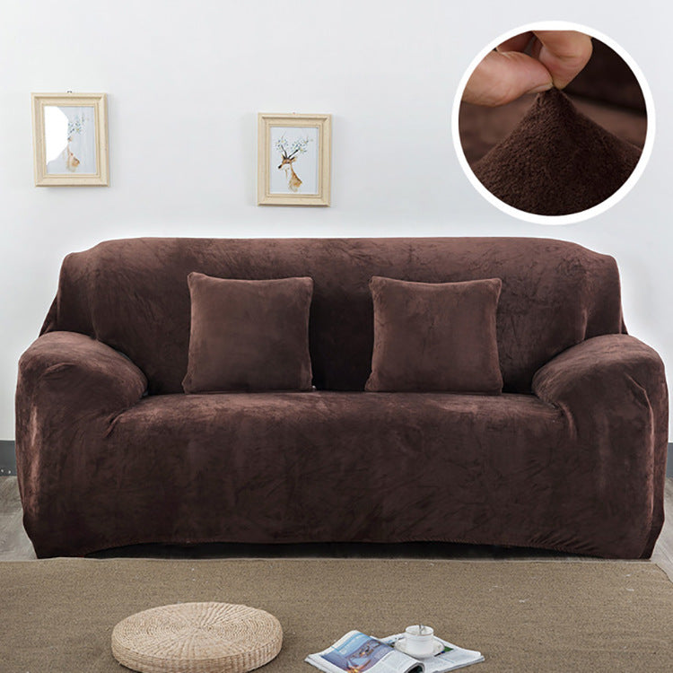 HKM-760595 Elastic Non-Slip Plush Sofa Cover in Various Colors