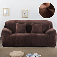 HKM-760595 Elastic Non-Slip Plush Sofa Cover in Various Colors