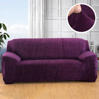 HKM-760595 Elastic Non-Slip Plush Sofa Cover in Various Colors
