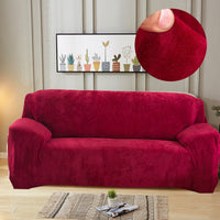 HKM-760595 Elastic Non-Slip Plush Sofa Cover in Various Colors