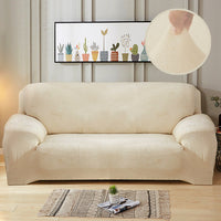 HKM-760595 Elastic Non-Slip Plush Sofa Cover in Various Colors