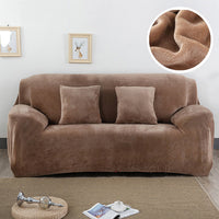 HKM-760595 Elastic Non-Slip Plush Sofa Cover in Various Colors