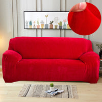 HKM-760595 Elastic Non-Slip Plush Sofa Cover in Various Colors