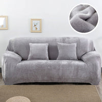 HKM-760595 Elastic Non-Slip Plush Sofa Cover in Various Colors