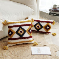 HKM-760659 Bohemian Square Cushion Cover for Living Room - Chic Design, 45x45cm & 30x50cm Options