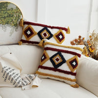 HKM-760659 Bohemian Square Cushion Cover for Living Room - Chic Design, 45x45cm & 30x50cm Options